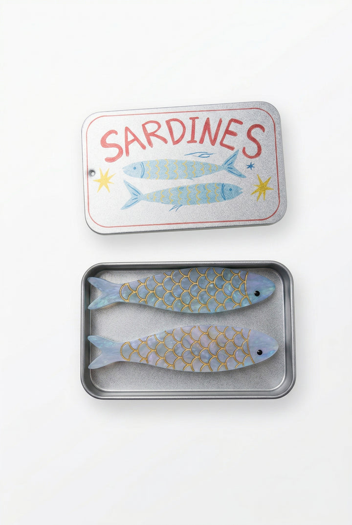 Tinned Sardine Hair Clip Set