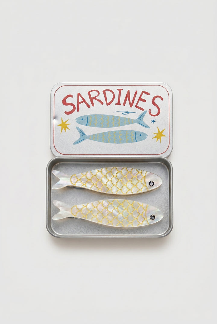Tinned Sardine Hair Clip Set