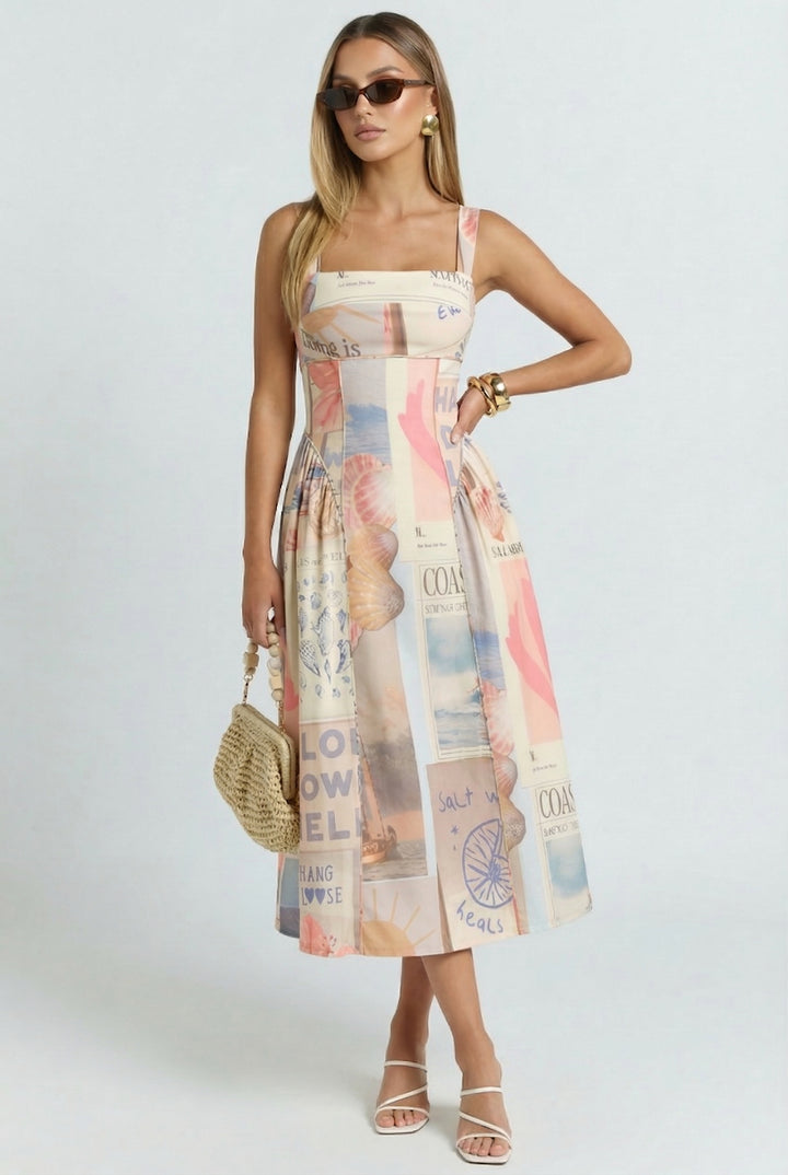 Seaside Postcard Midi Dress