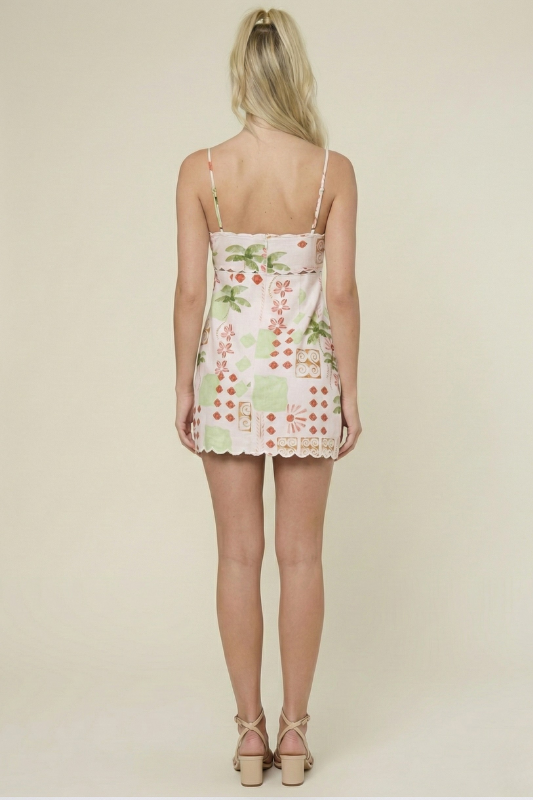 Vintage Palm Mini Dress