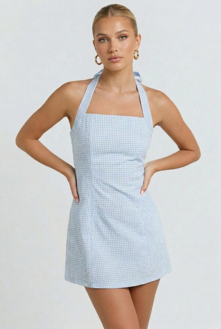 Soda Shop Date Gingham Mini Dress