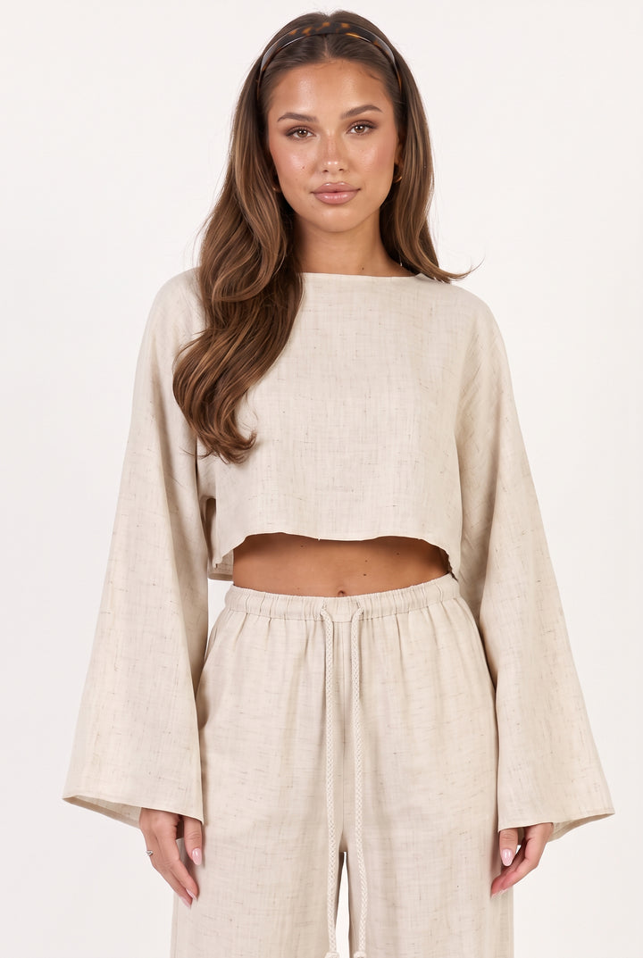 Salt Air Linen Crop Top