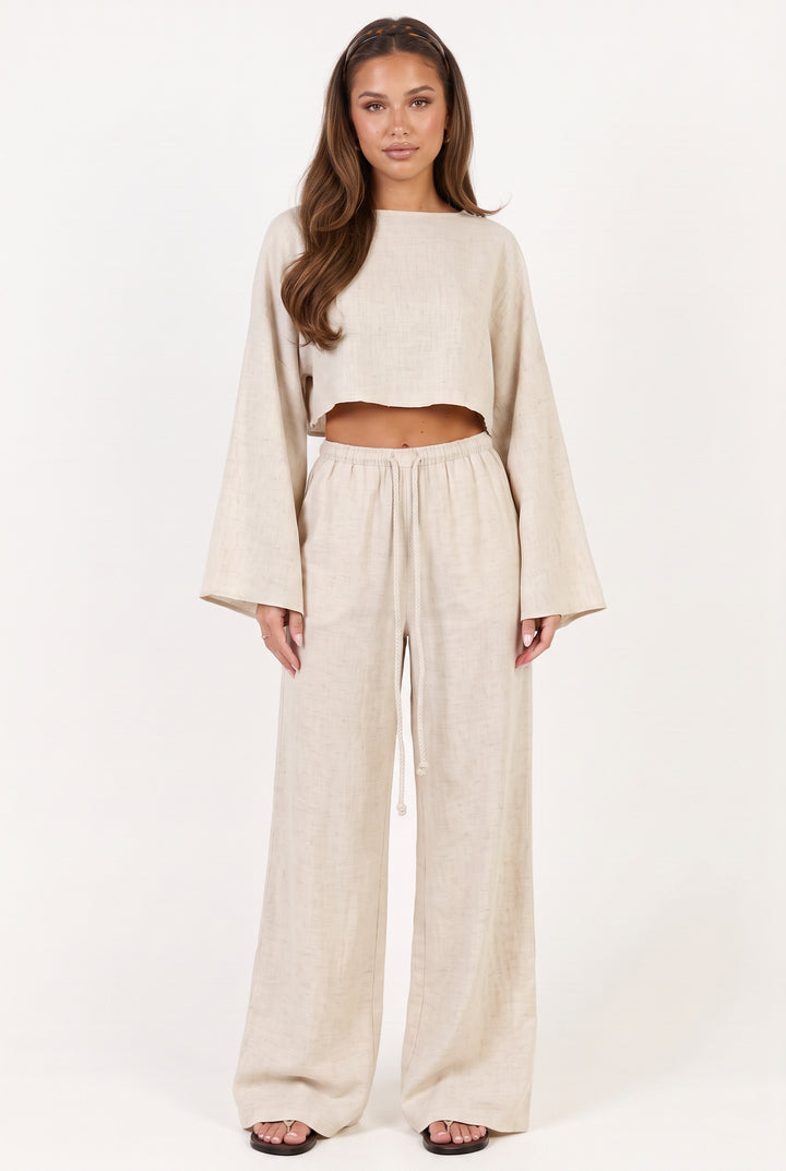 Salt Air Linen Crop Top