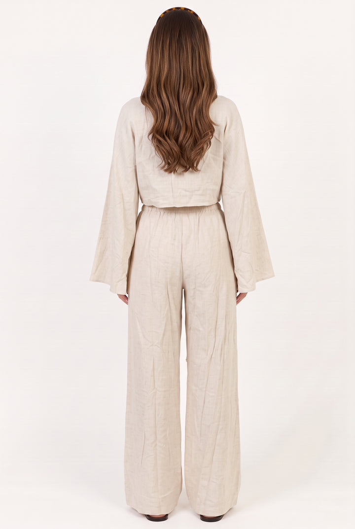 Salt Air Linen Crop Top