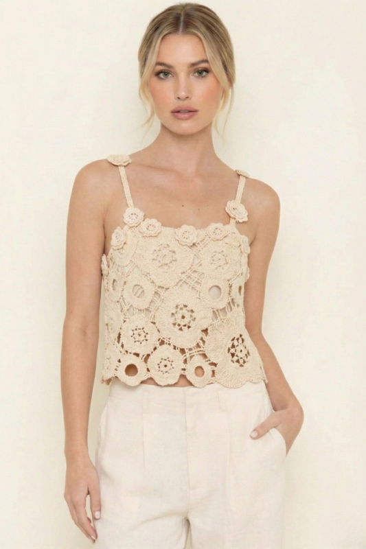 Sandy Crochet Camisole Top