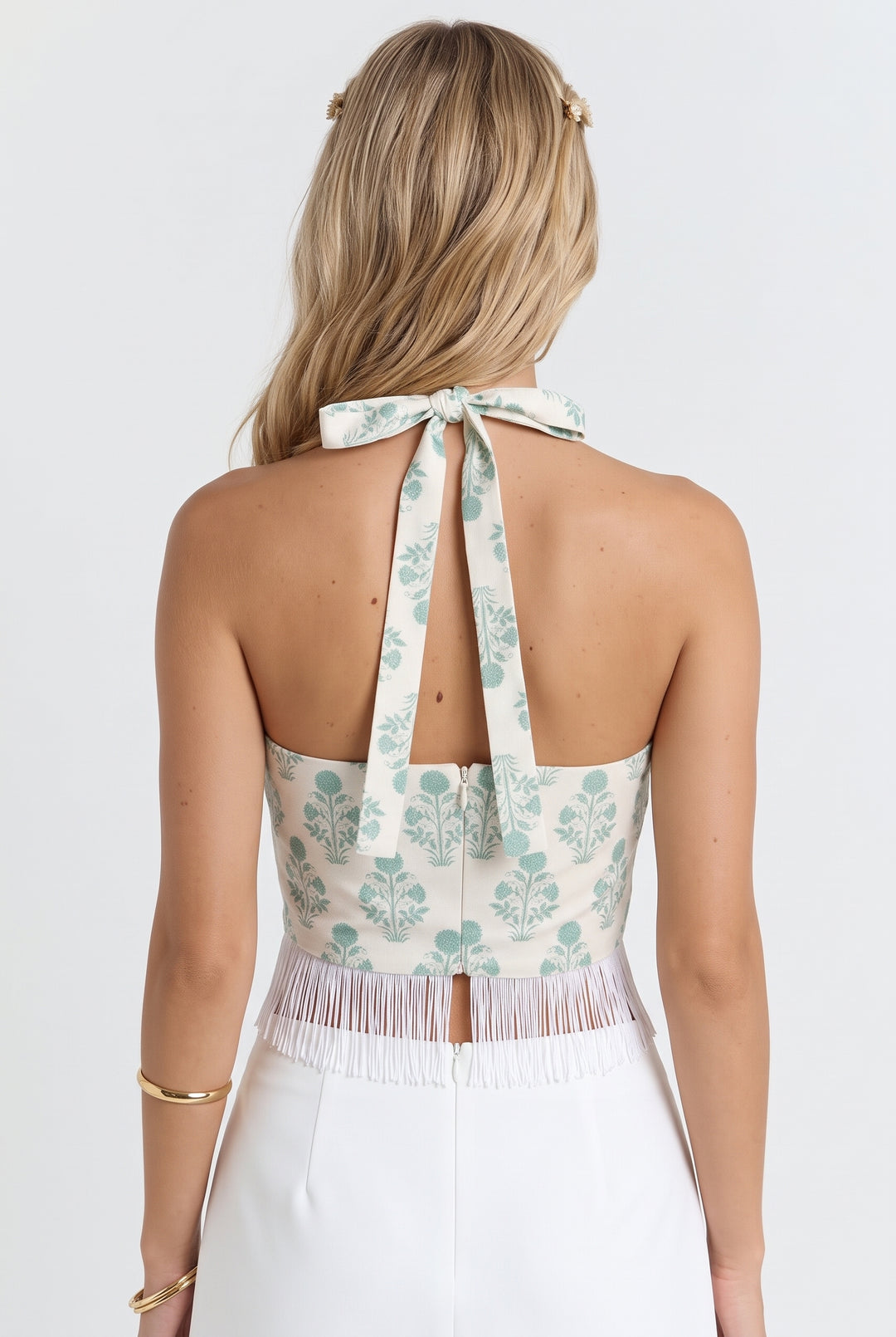 Santorini Garden Halter Top