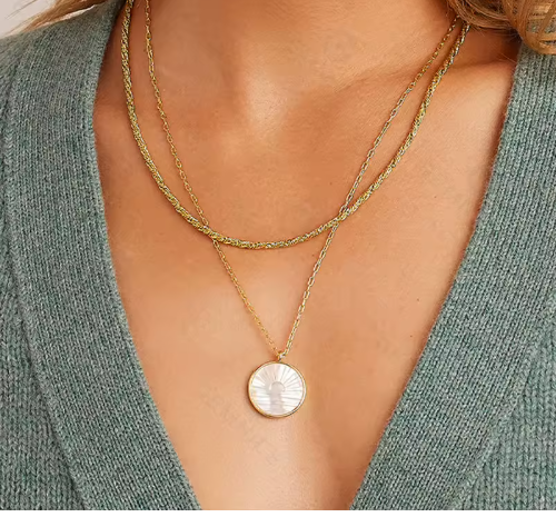 Sunset Etched Necklace