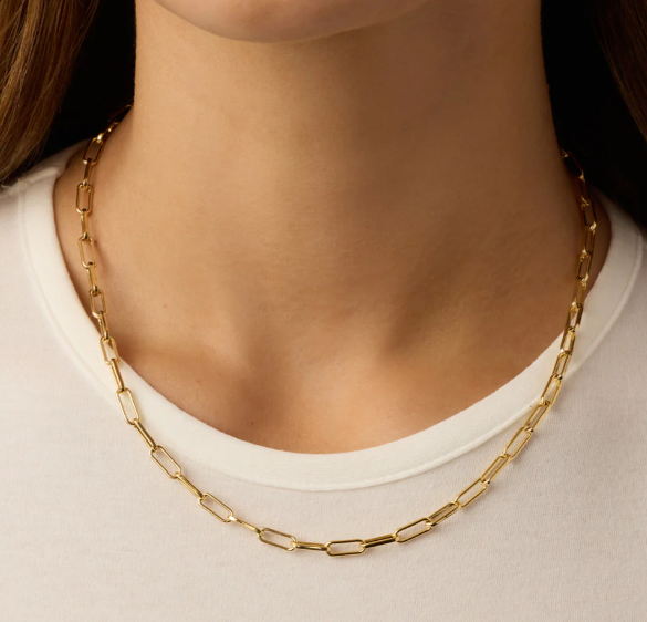 AURÉ Lia Paperclip Chain Necklace