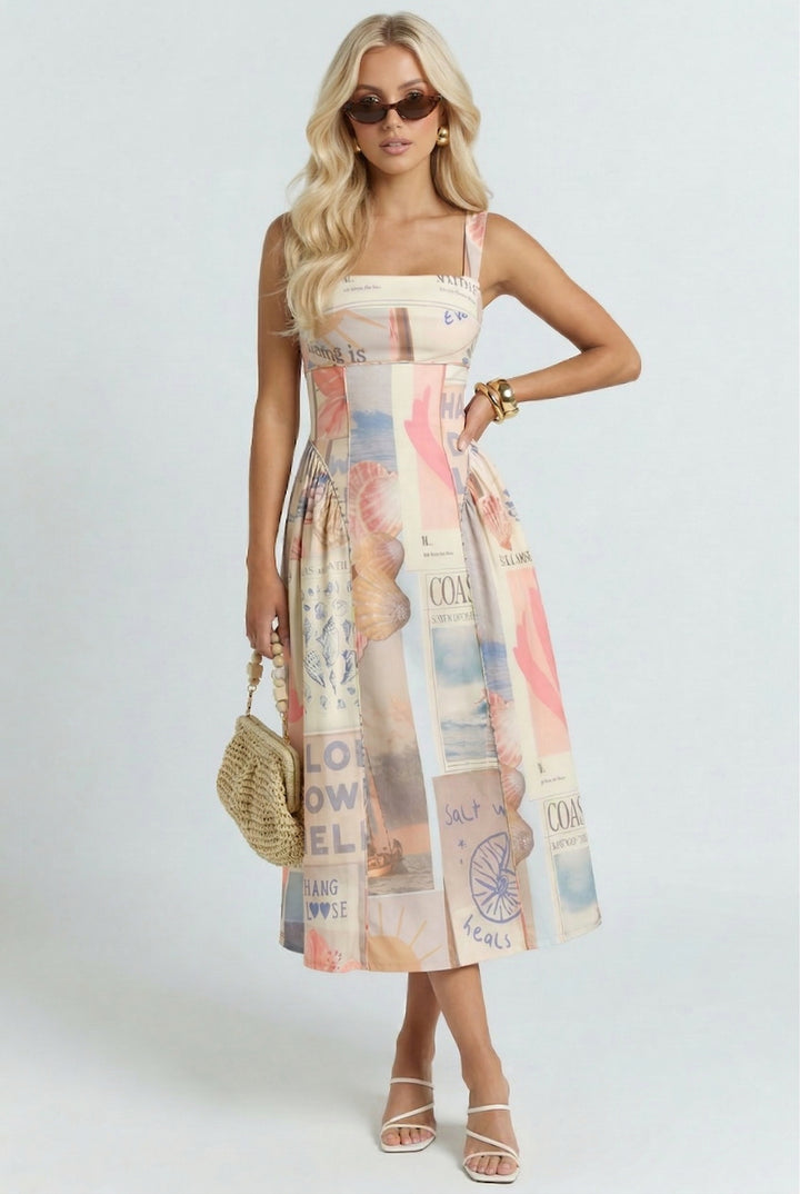 Seaside Postcard Midi Dress