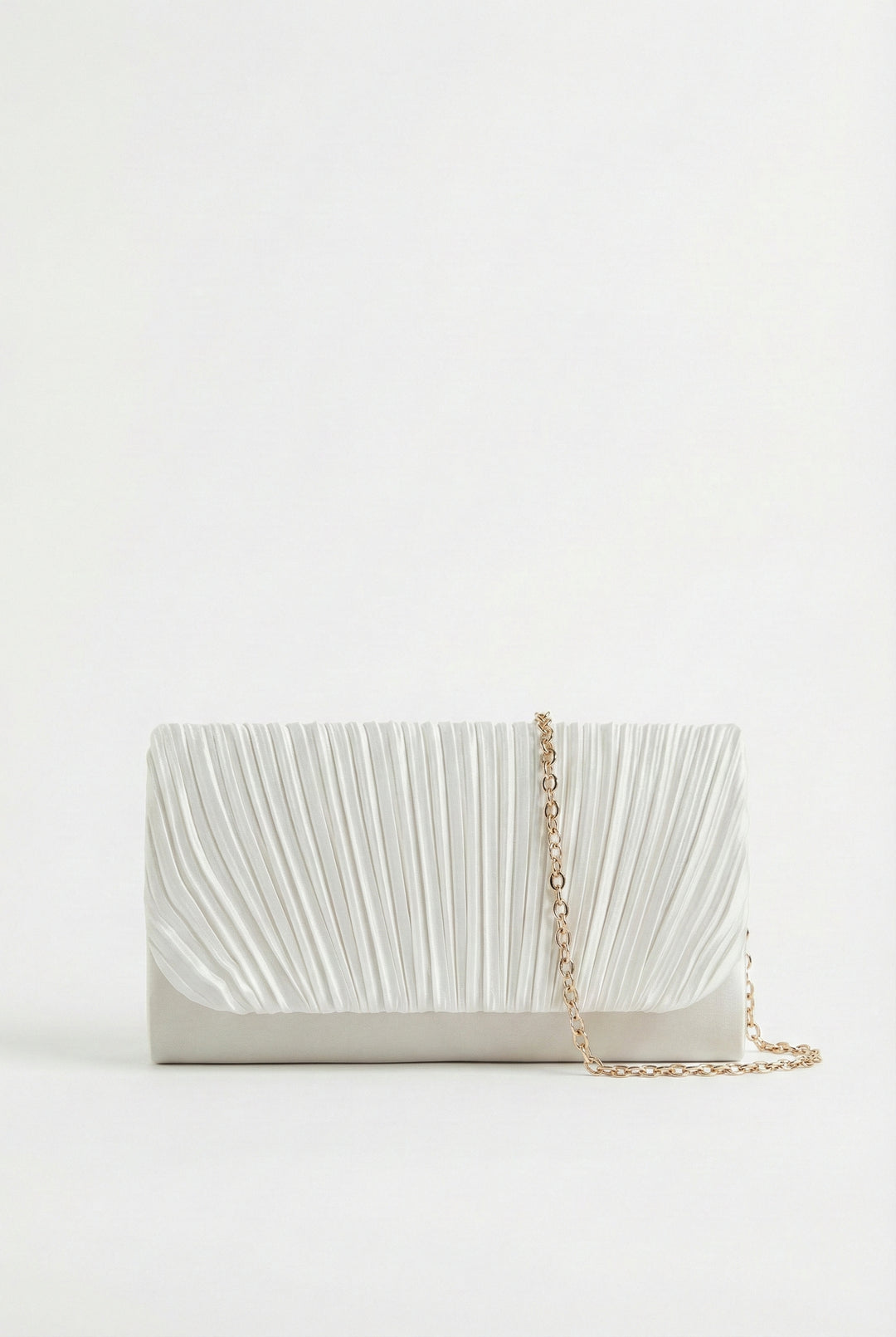 Soft Glow Pleated Clutch