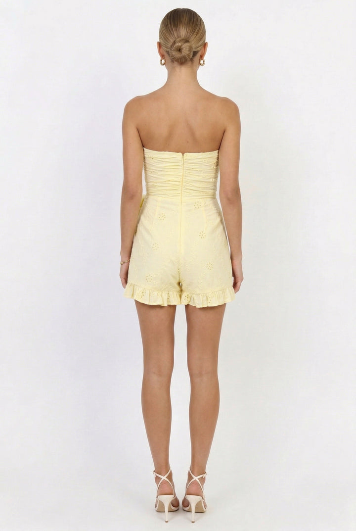 Sundrop Nectar Eyelet Wrap Tie Romper