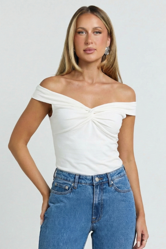 Contour Off The Shoulder Twist Top