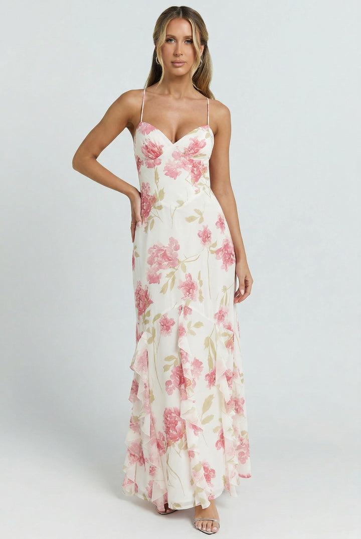 Tea Invitation Floral Maxi Dress