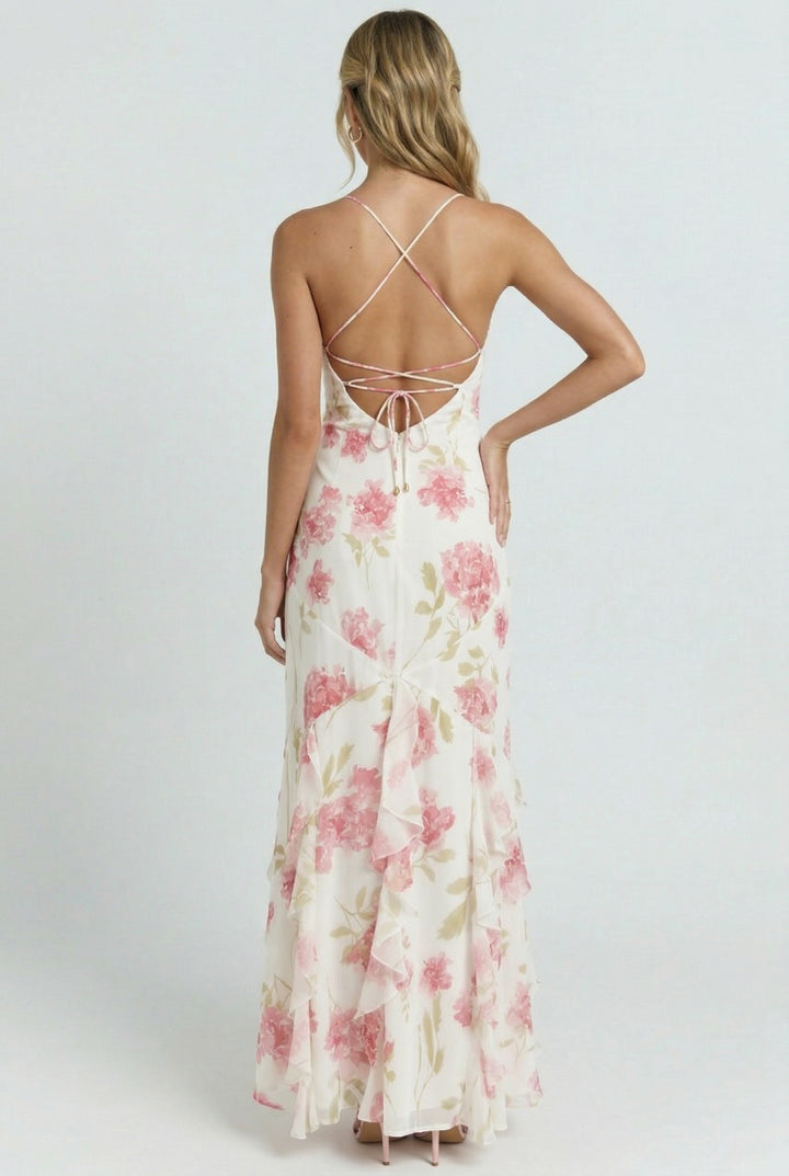 Tea Invitation Floral Maxi Dress