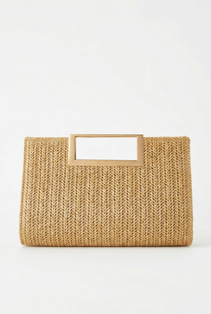 Vacation Town Woven Handle Bag