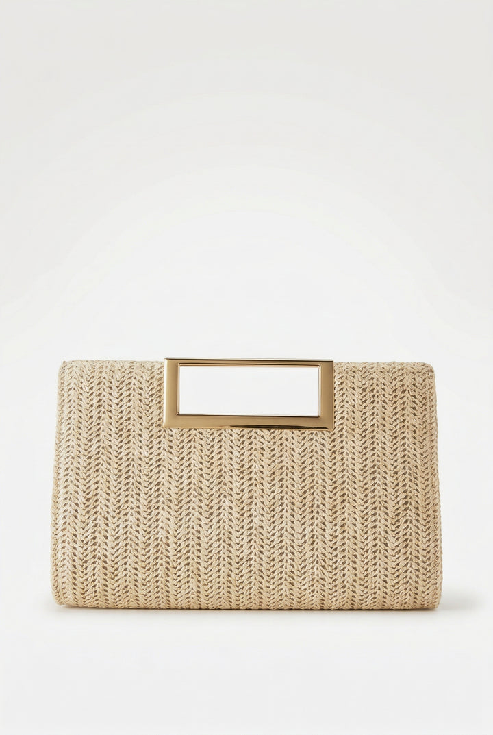 Vacation Town Woven Handle Bag