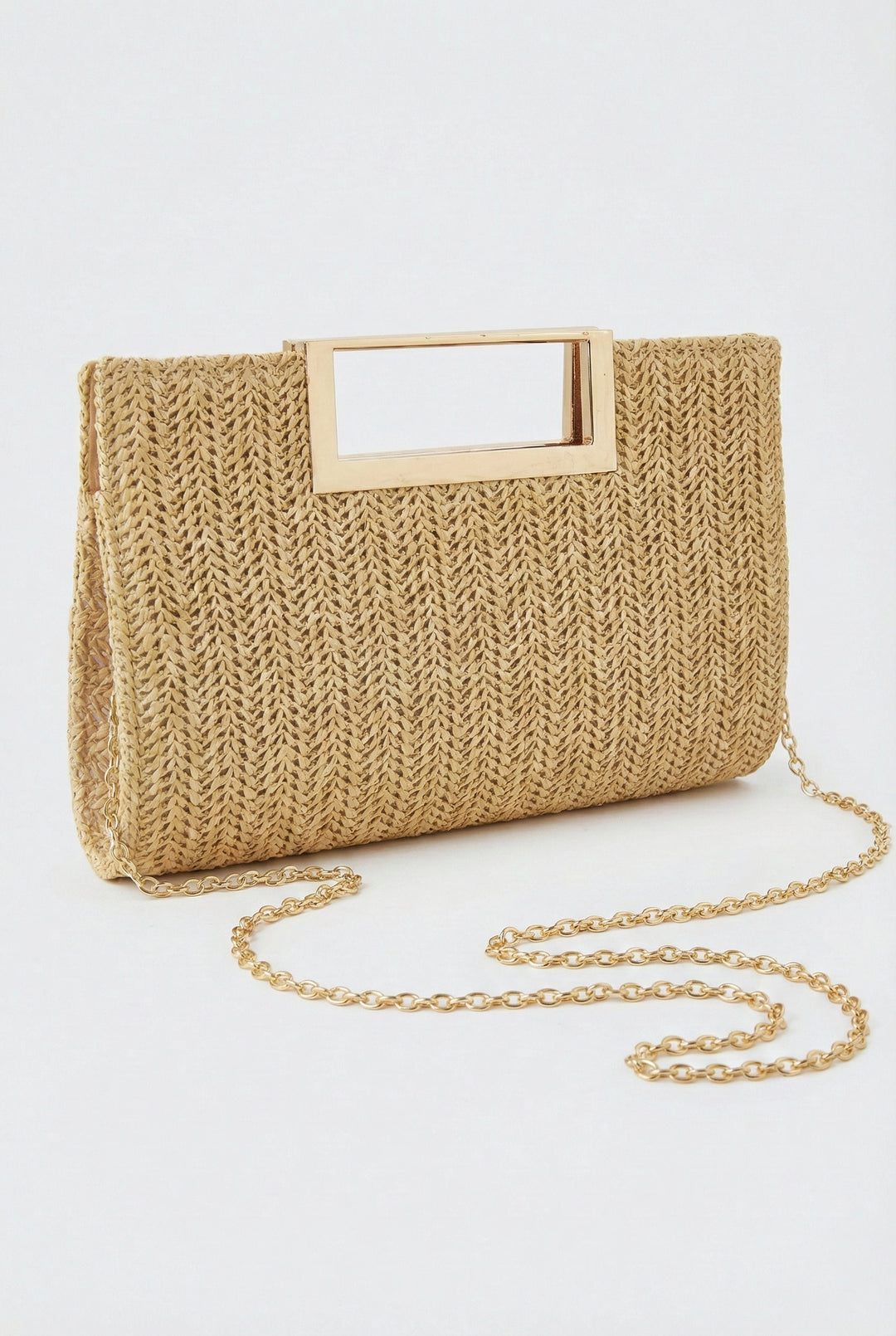 Vacation Town Woven Handle Bag