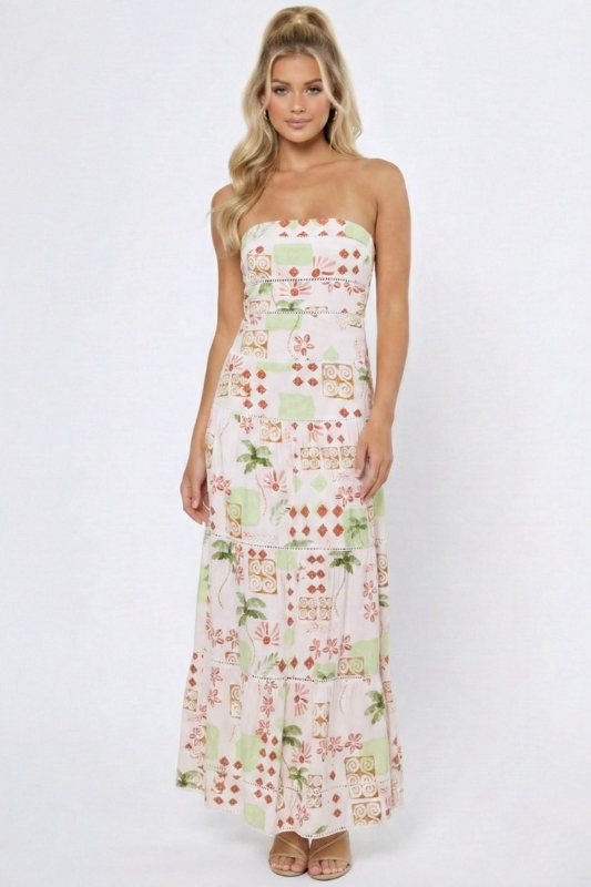 Vintage Palm Maxi Dress