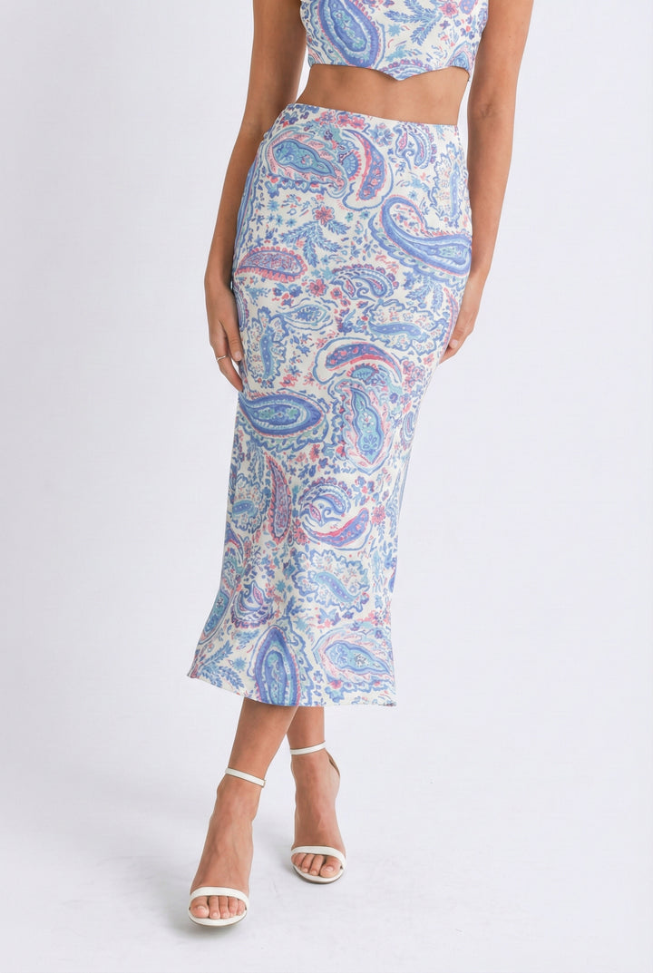 We Were Mermaid For Each Other Midi Skirt