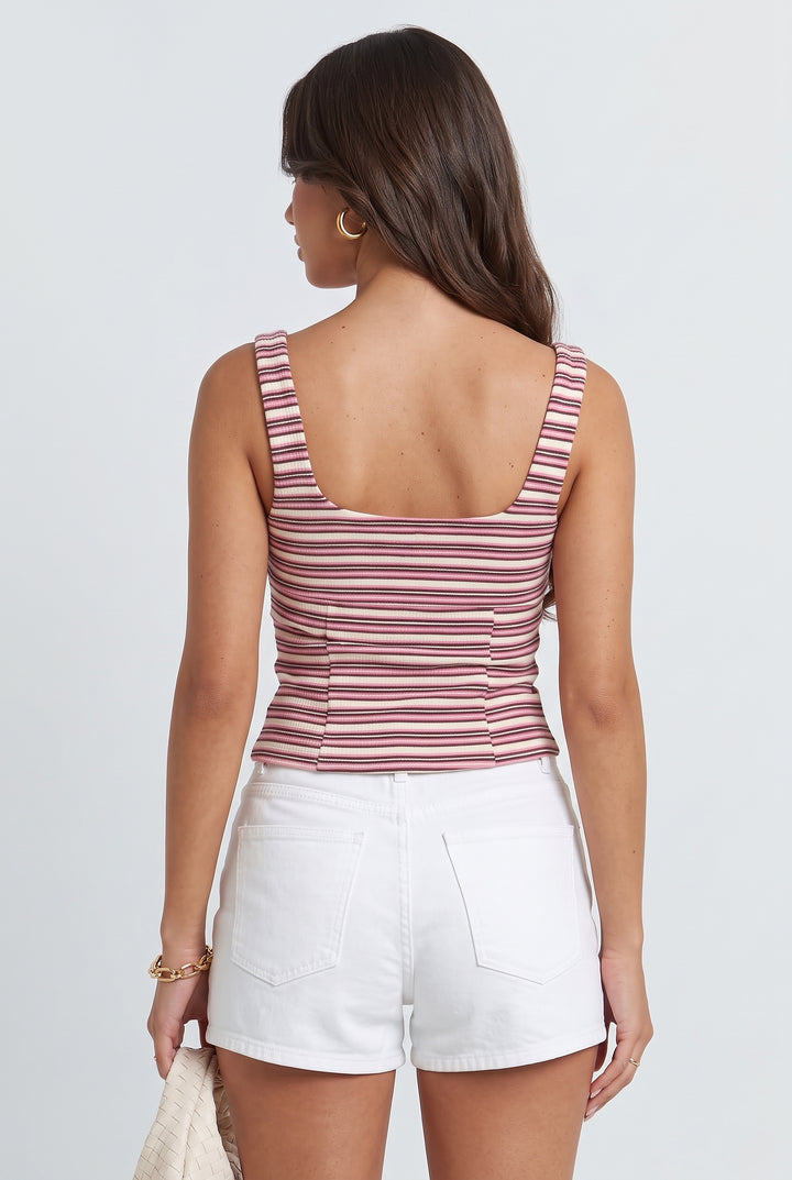 Wild Paloma Striped Vest Top