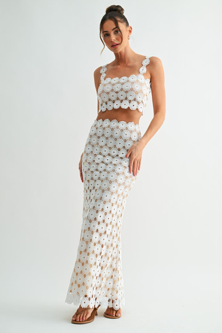 The White Villa Lace Maxi Set