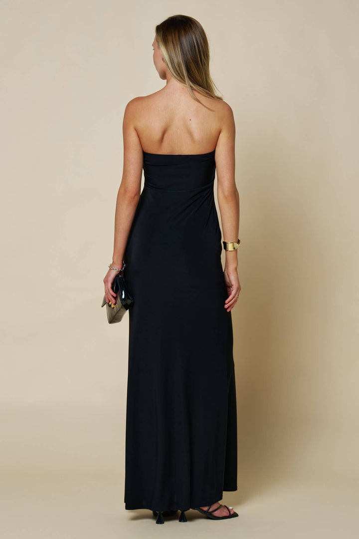 Stay Late Strapless Maxi Dress