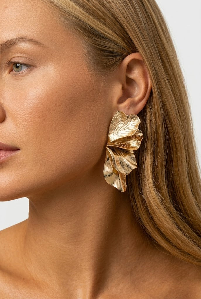 Draped Petal Earrings