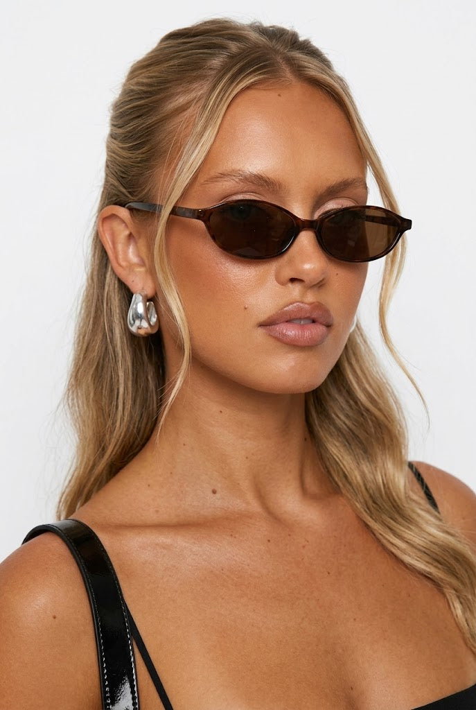 Espresso Hour Oval Sunglasses