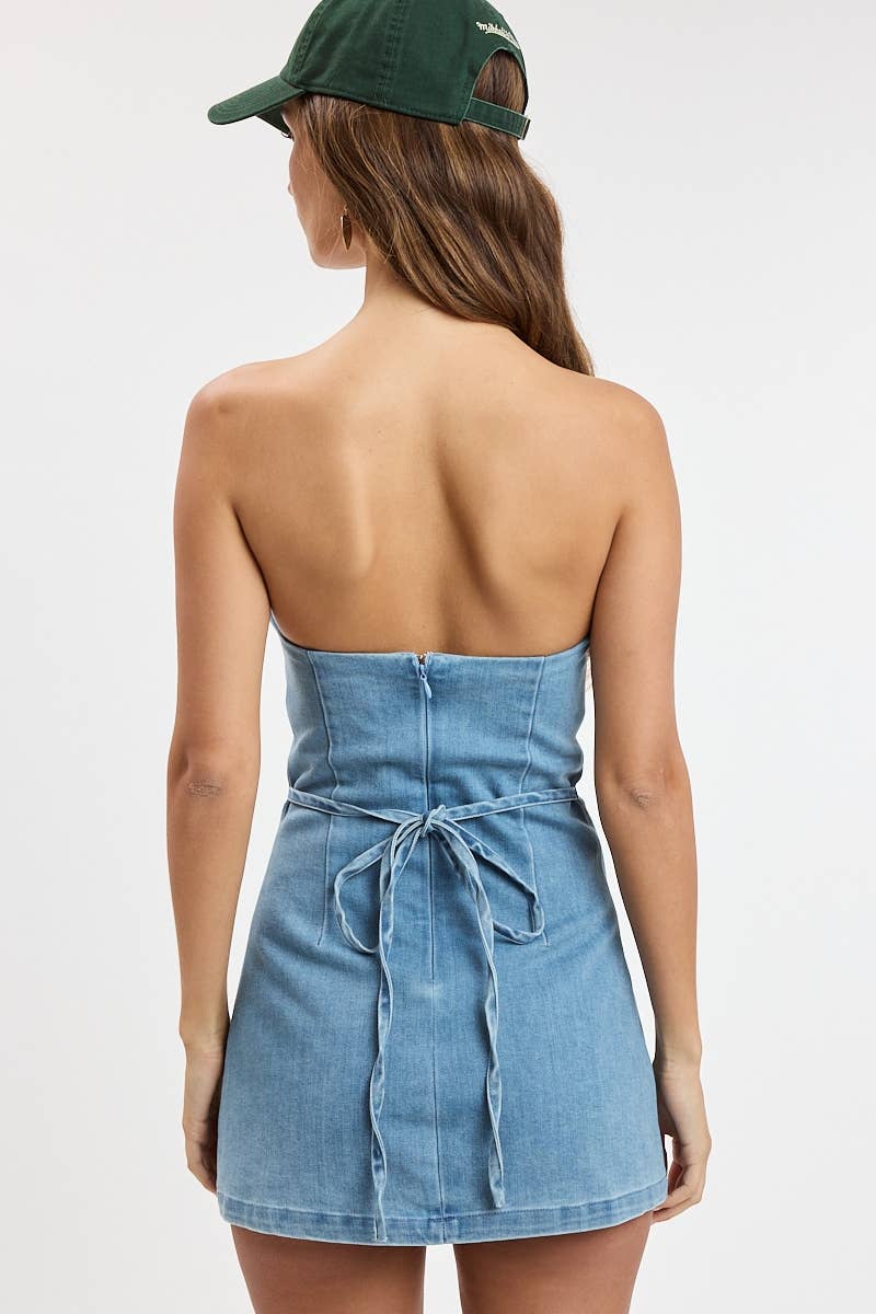 Malibu Morning Denim Mini Dress