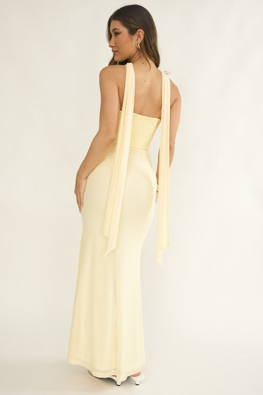 Limoncello Silk Lace Maxi Dress