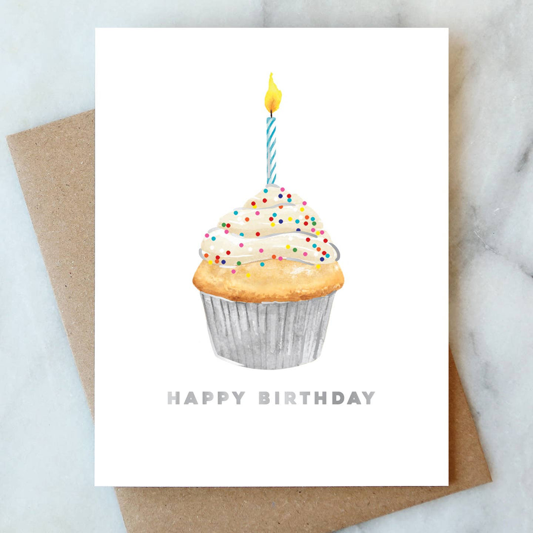 Happy Birthday Cupcake Greeting Card