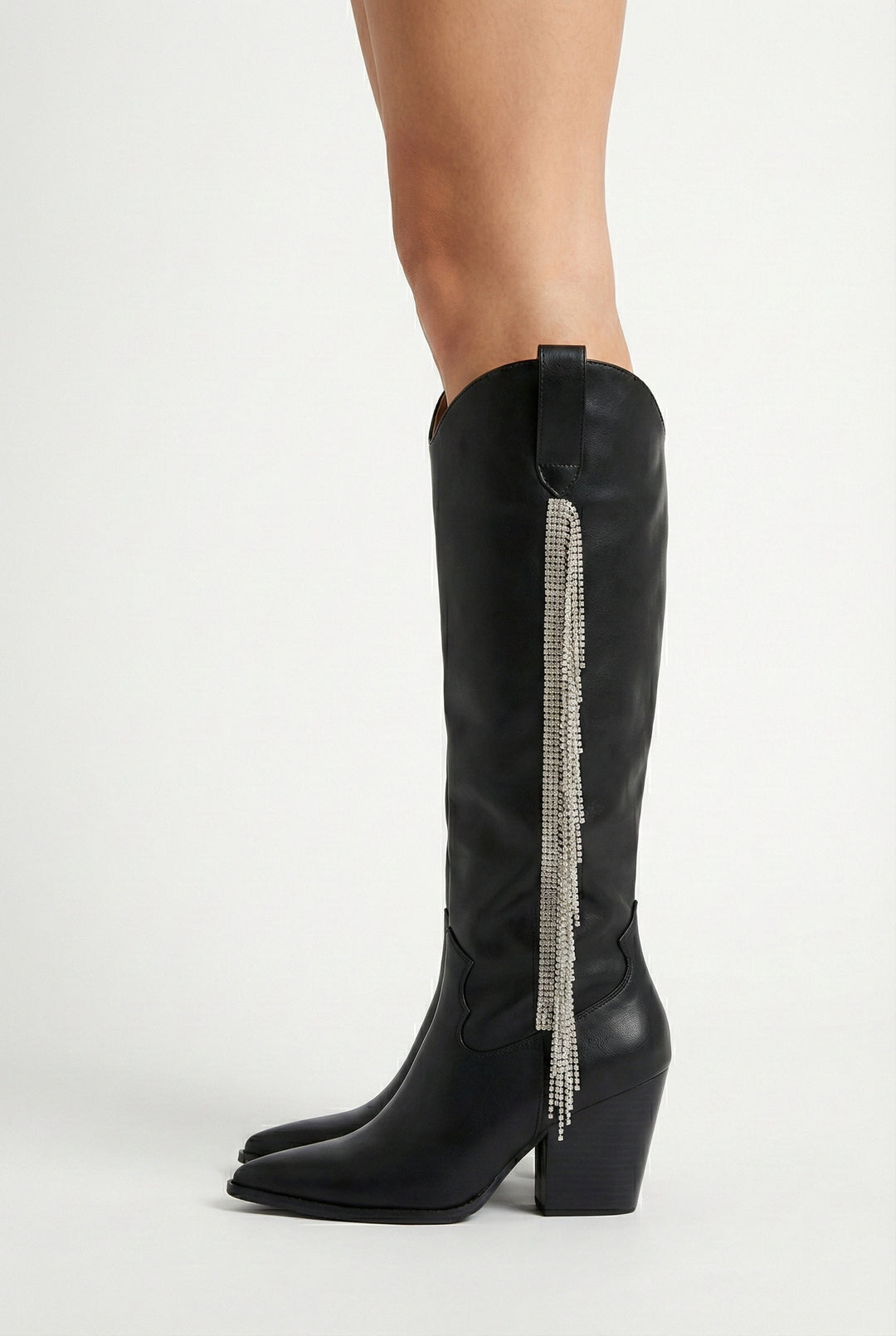 Bellatrix Rhinestone Fringe Western Boots