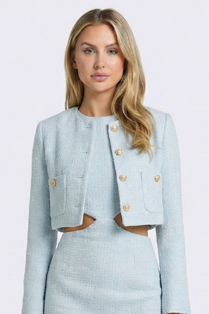 Business Class Chic Button Jacket