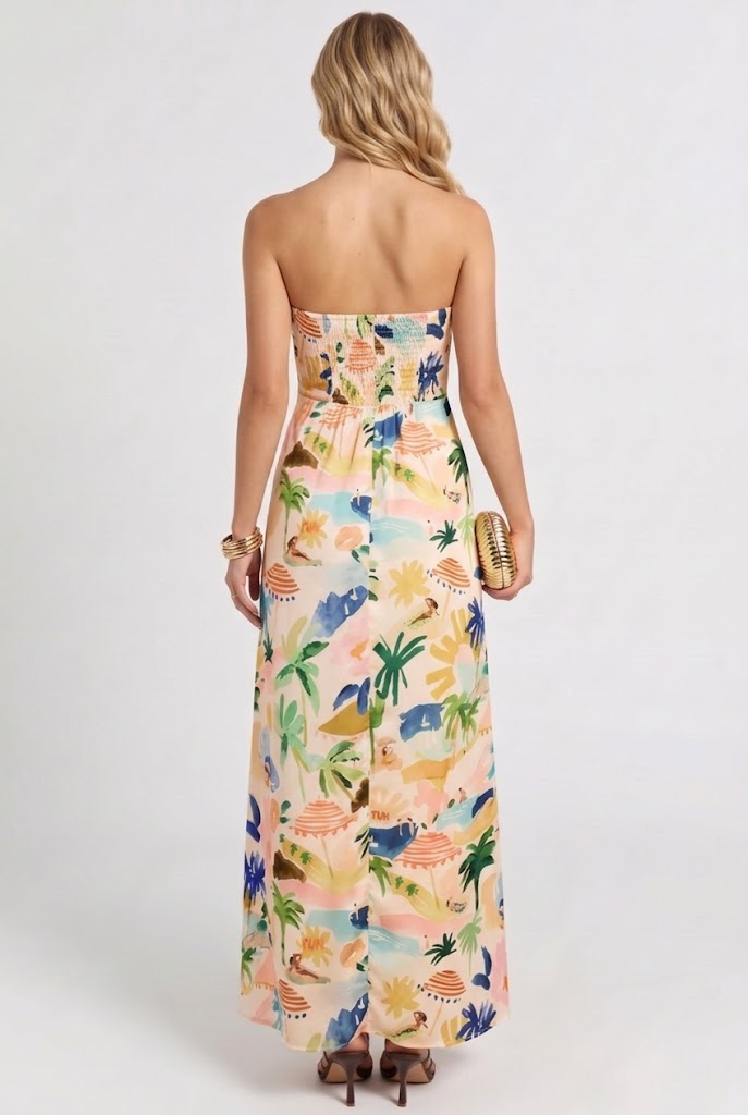 Resort Mural Maxi Dress