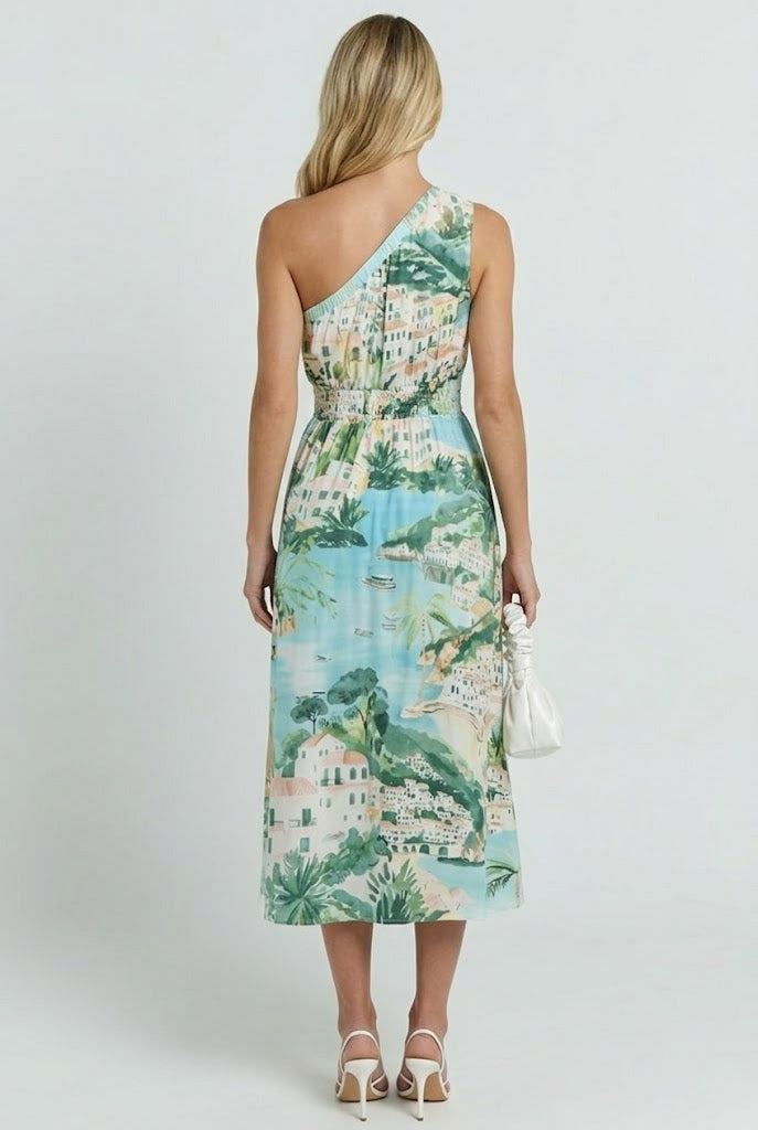 Piti Town Islay Smocked Midi Dress