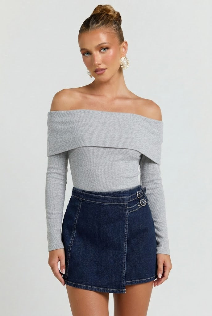 Curve Appeal Denim Mini Skirt