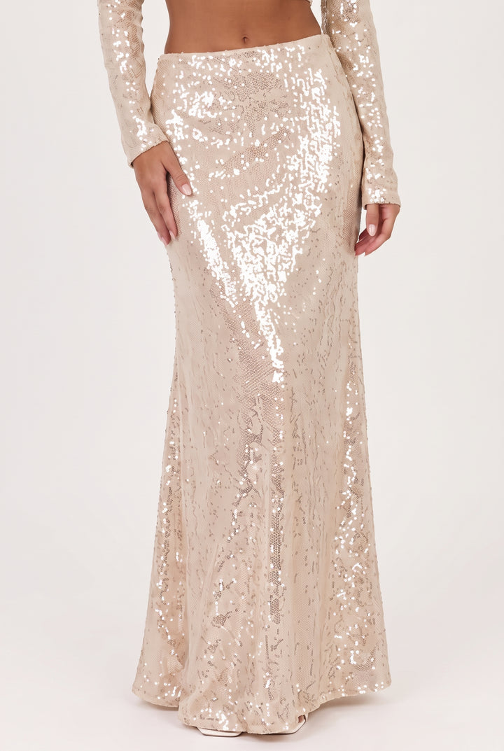 The Ritz at Dusk Sequin Maxi Skirt