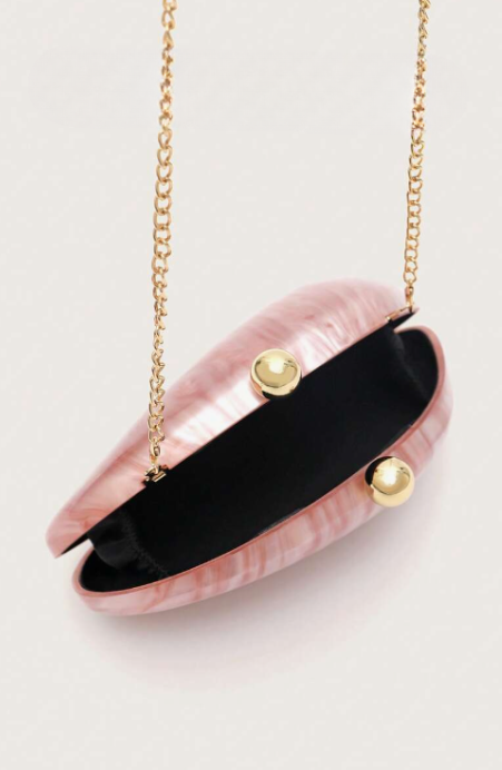 Rosé Waves Marbled Clutch