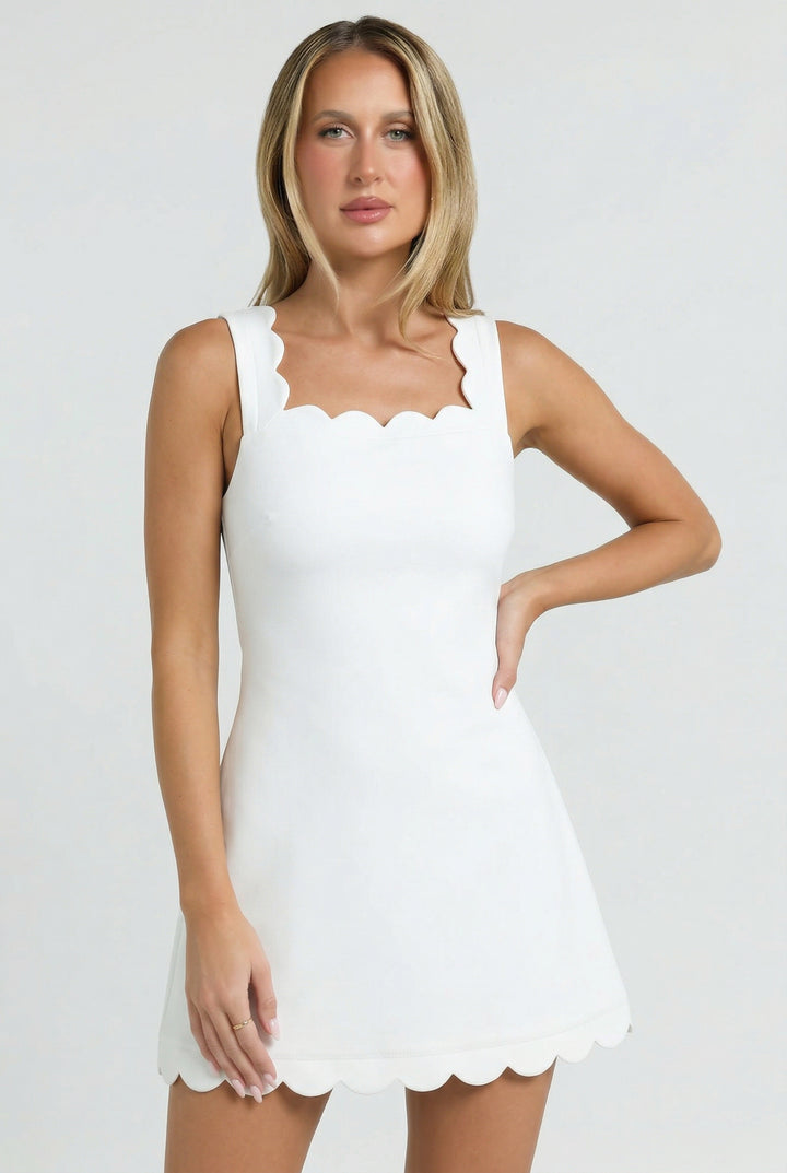 Country Club Scallop Mini Dress