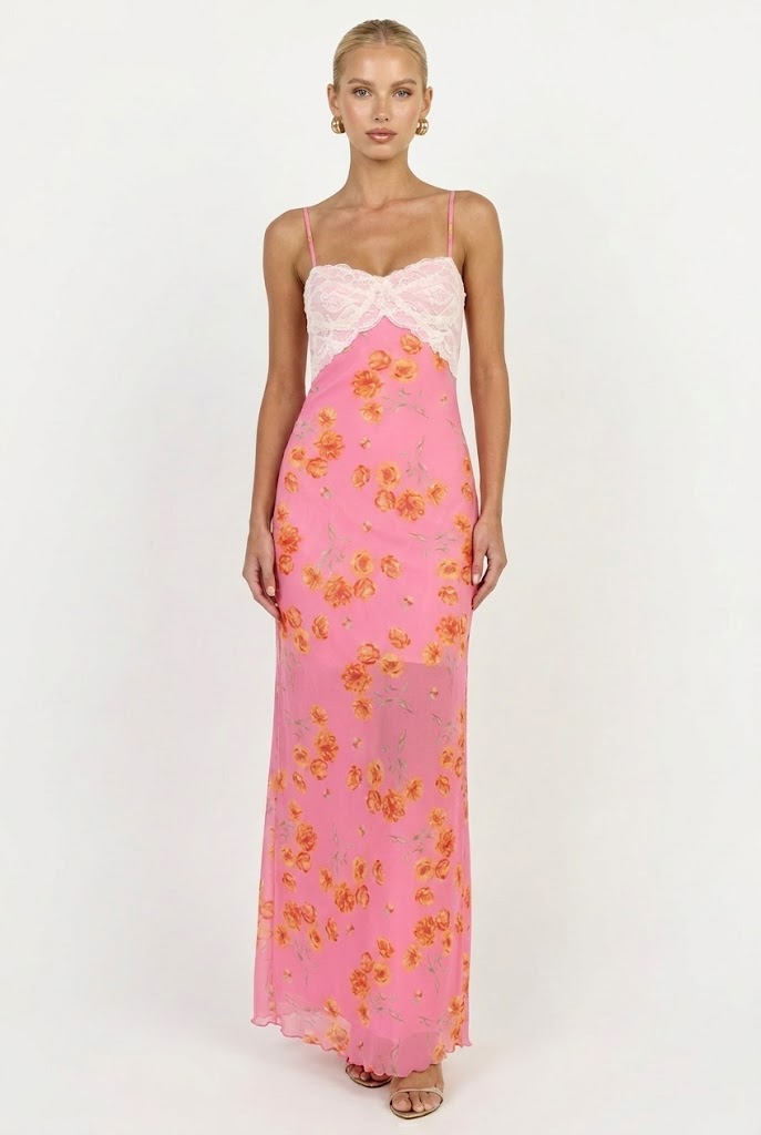 Floral Fantasy Lace Maxi Dress