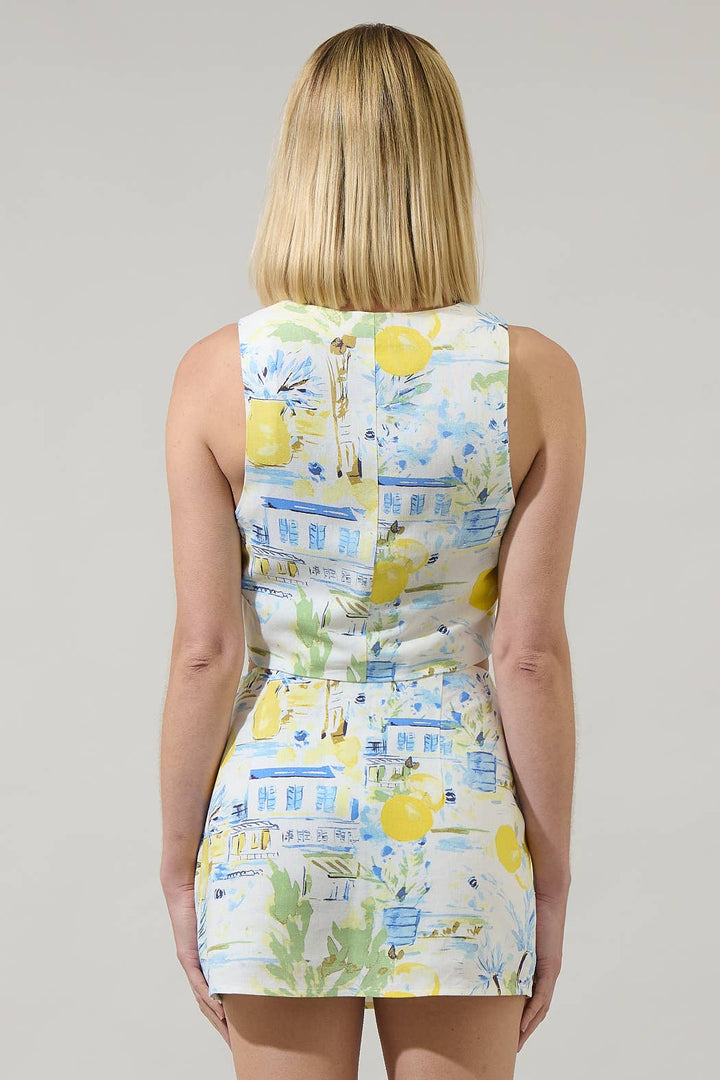 Amalfi Coast Cropped Vest