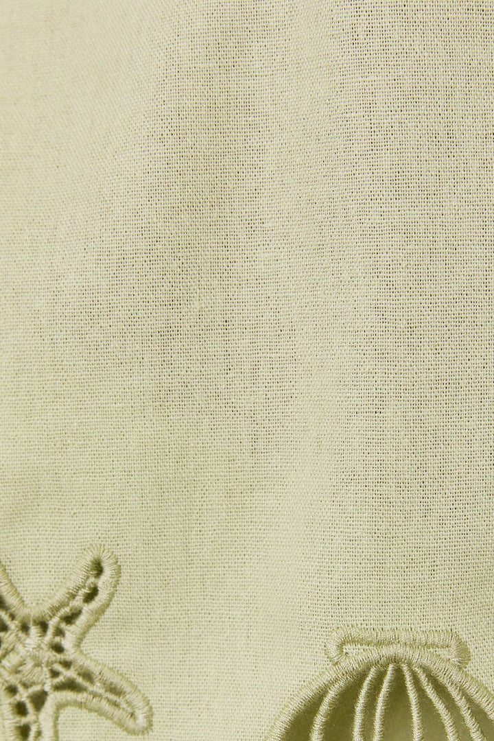 Found Seashells Tie Front Top