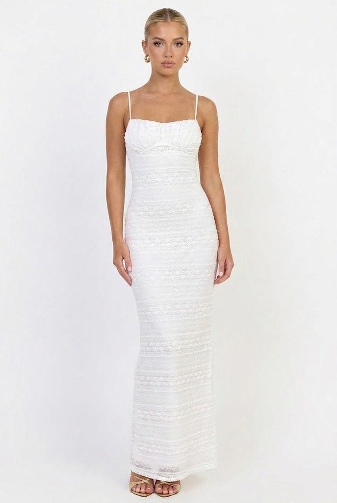 Already Chosen Lace Maxi Dress