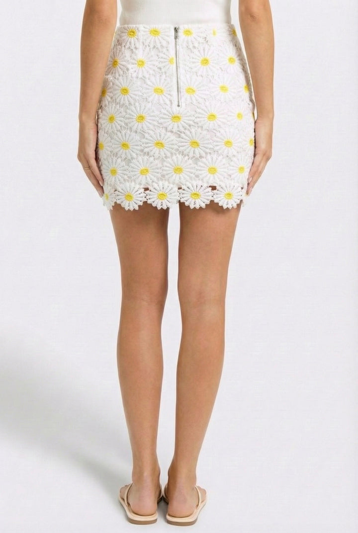 Sunday Daisy Lace Mini Skirt