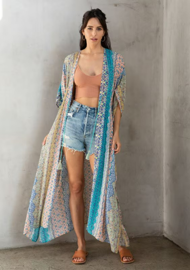 Take Me To Coachella Paisley Maxi Kimono
