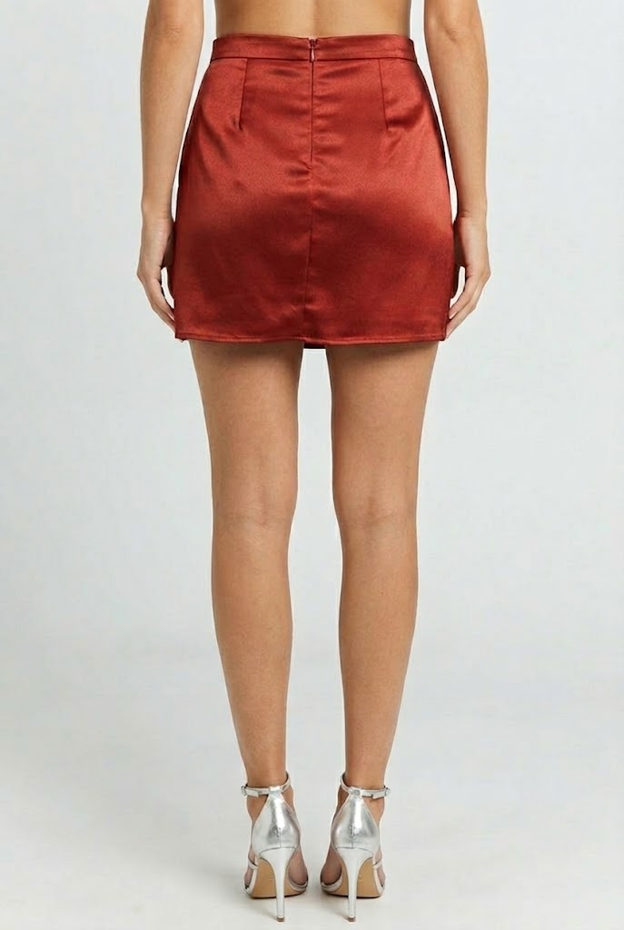 Spotlight Satin Mini Skirt