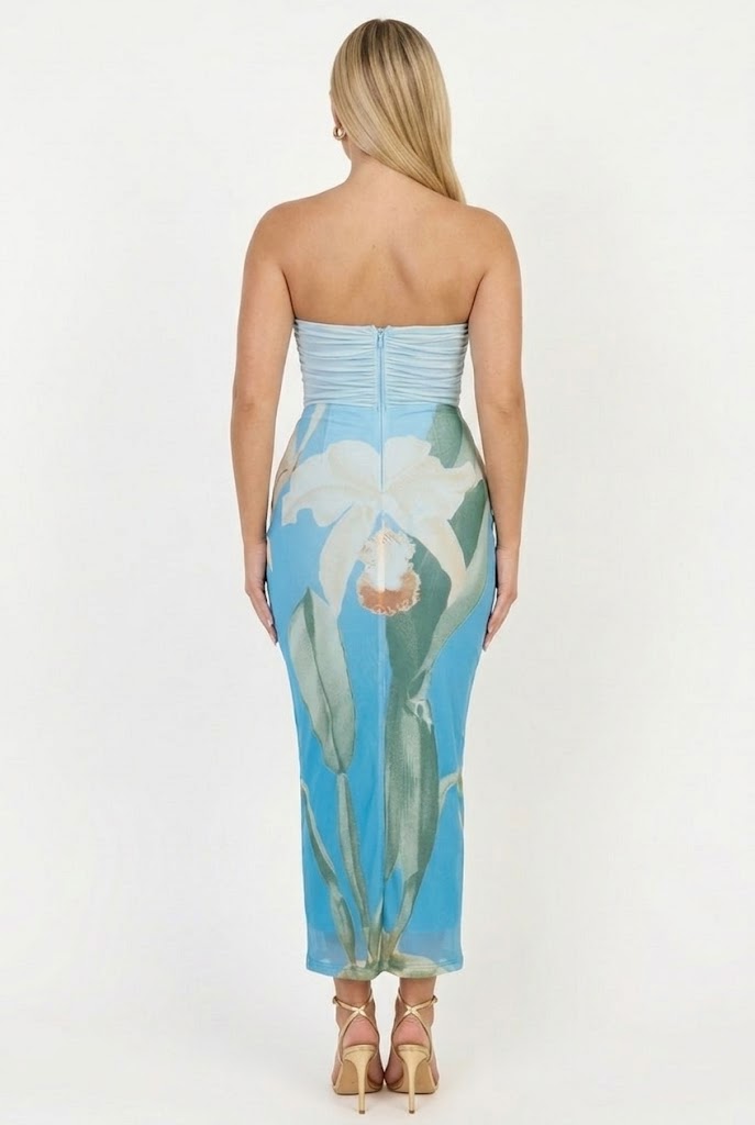 Blue Grotto Midi Dress