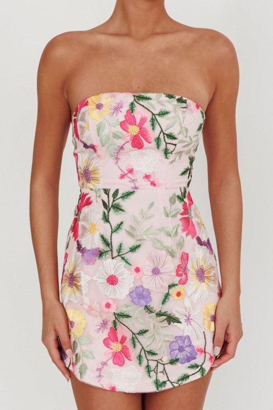 Birthday in Positano Floral Mini Dress