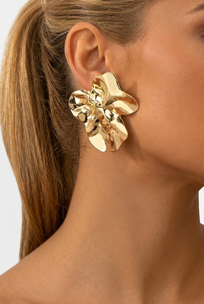 Crushed Gold Earrings