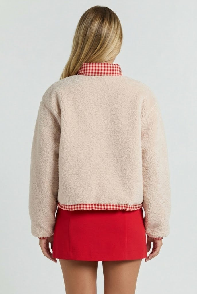 Reindeer Sugar Cookie Sherpa Jacket
